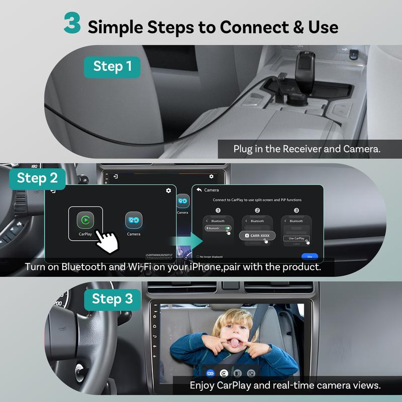Baby Car Camera &Wireless CarPlay Adapter